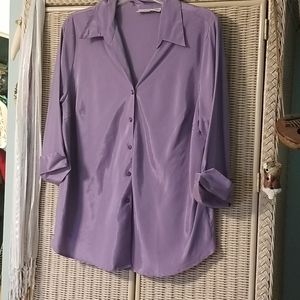 Purple 3/4 Sleeve Blouse
